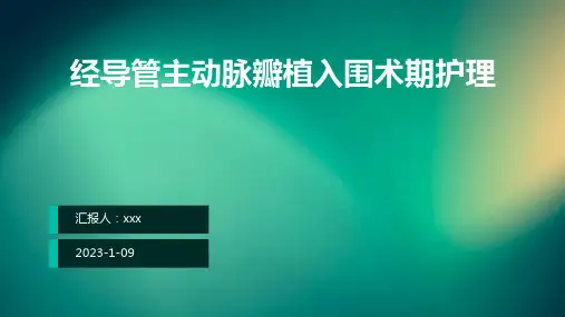 经导管主动脉瓣植入围术期护理PPT课件