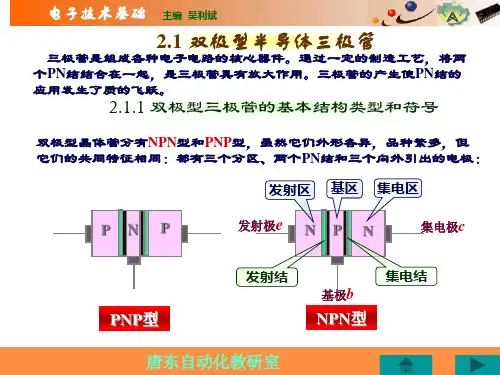 三极管的结构及工作原理解读ppt课件