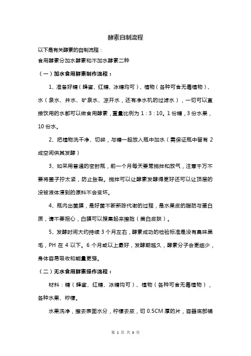 酵素自制流程