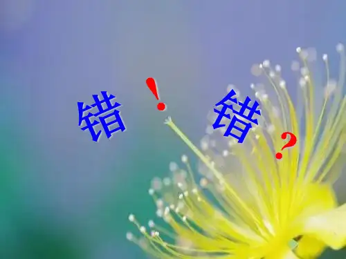 对待错误的正确态度PPT精品课件