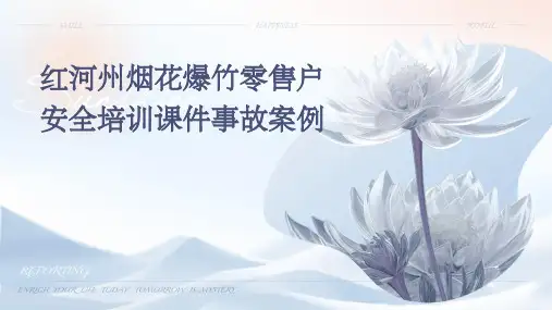 红河州烟花爆竹零售户安全培训课件事故案例