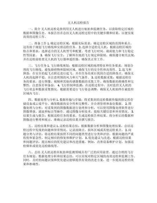 无人机巡检报告