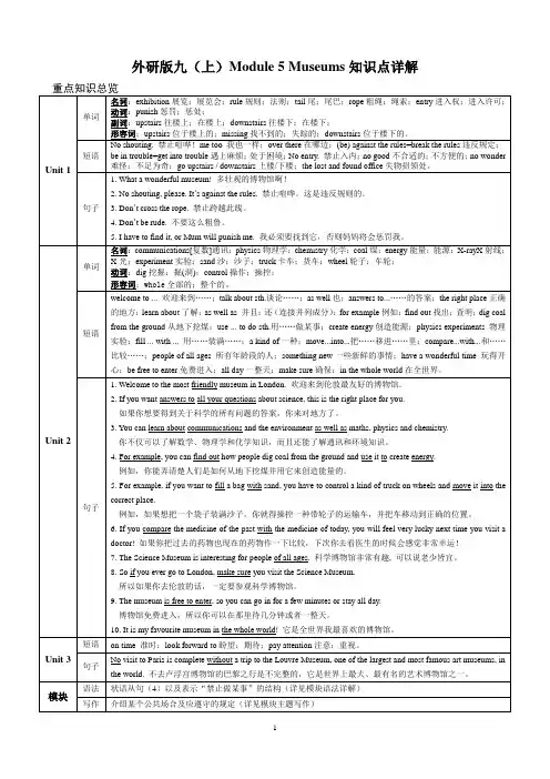 Module 5 Unit 1 外研版英语九年级上册知识点详解