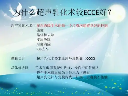 白内障超声乳化摘出术课件