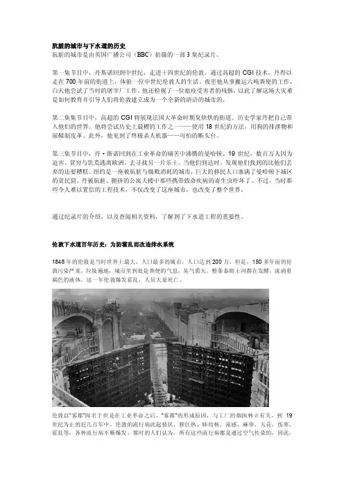 [笔记]肮脏的城市与下水道的历史