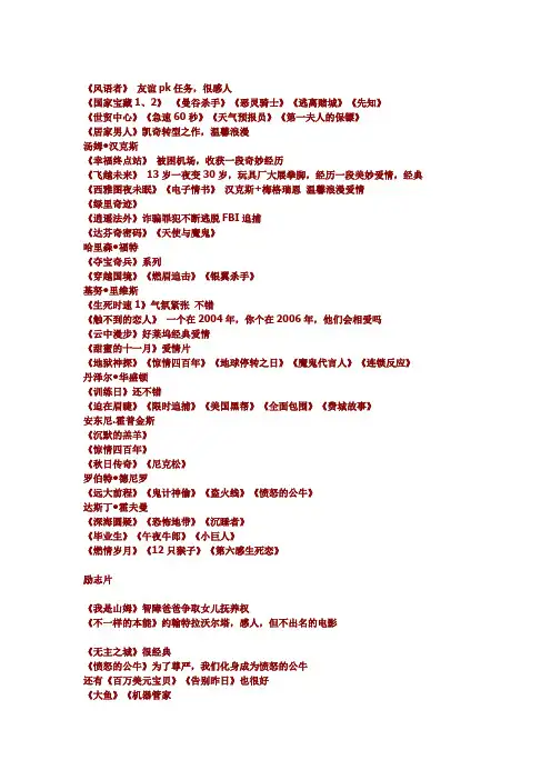 高分欧美电影集