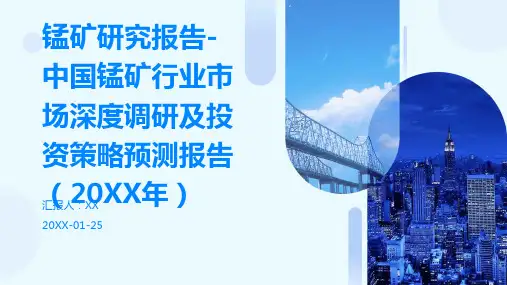 锰矿研究报告-中国锰矿行业市场深度调研及投资策略预测报告(2024年)