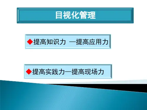 目视化管理培训资料