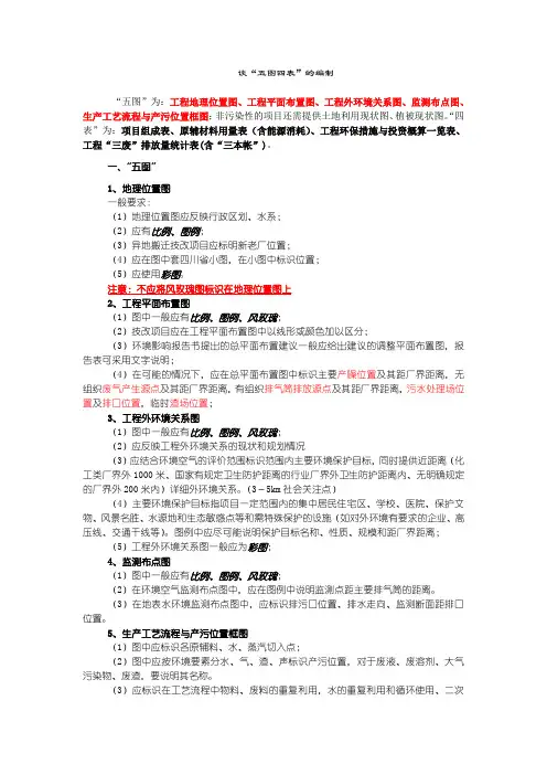 环评 五图四表