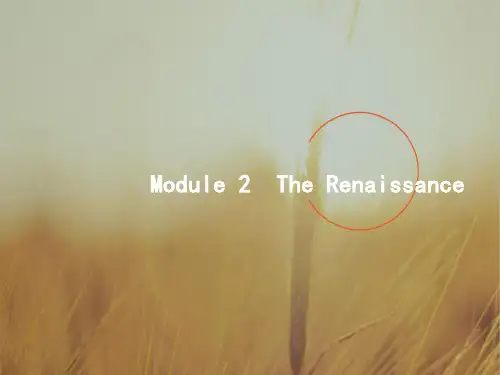 2018届高三英语外研版一轮课件：8-2Module 2 The Renaissance 精品
