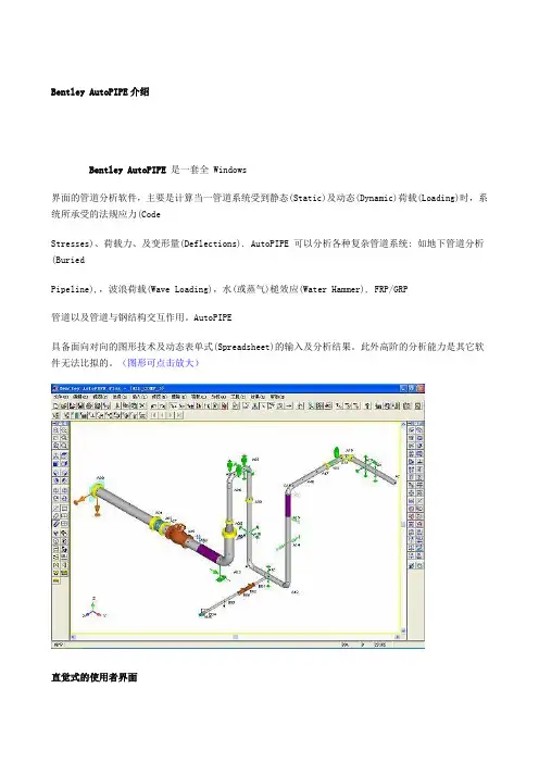 Bentley AutoPIPE介绍