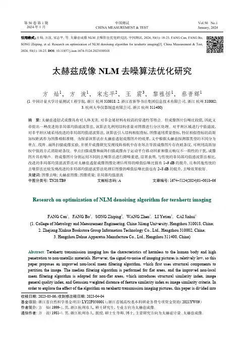 太赫兹成像NLM_去噪算法优化研究