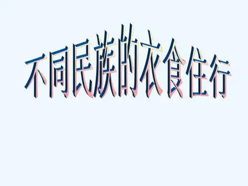 不同的民族的衣食住行