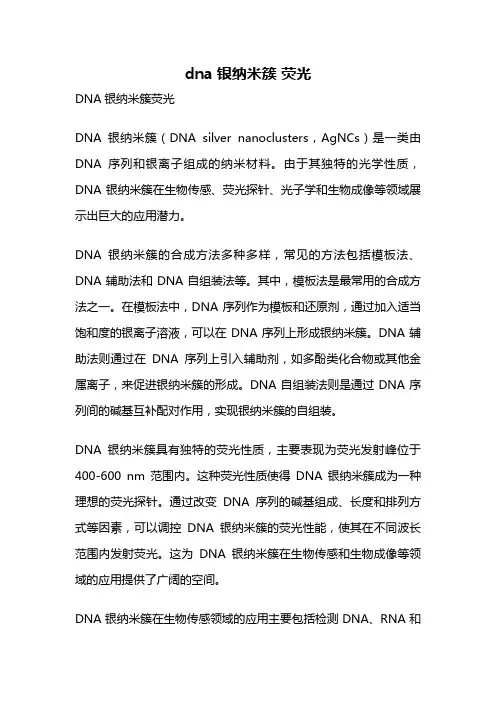 dna银纳米簇 荧光