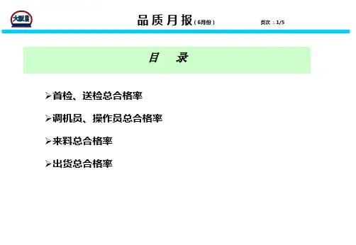 品质月报