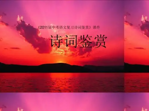 2011届中考语文专题复习诗词鉴赏课件人教新课标版(精)