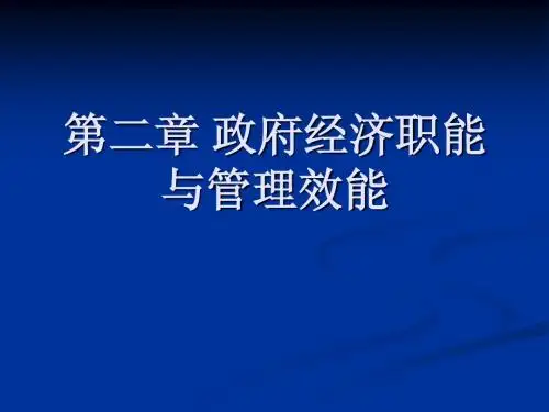 政府经济职