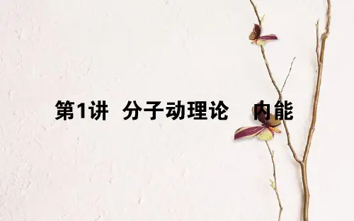 2019届高考物理一轮复习 第十三章 热学 13.1 分子动理论 内能课件.pptx
