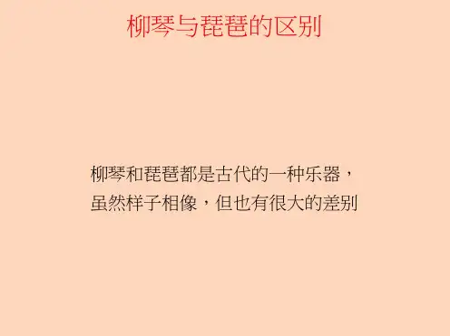 柳琴与琵琶的区别