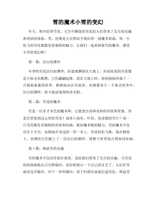 雪的魔术小雪的变幻