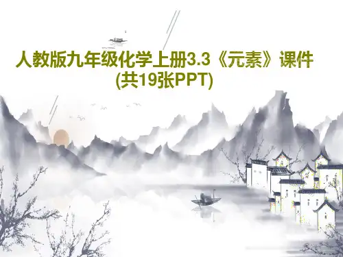 人教版九年级化学上册3.3《元素》课件(共19张PPT)共21页