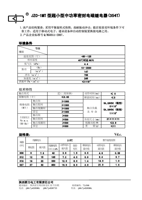 JZC-1MT_陕西群力继电器