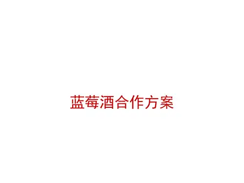 蓝莓酒营销合作方案