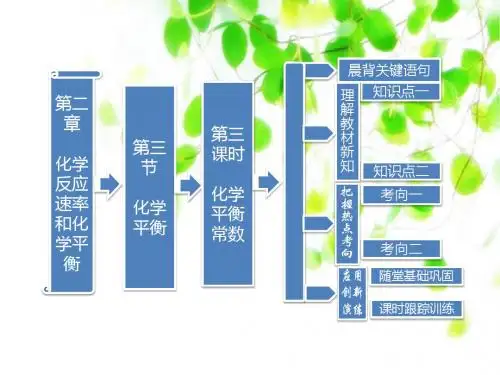 高中化学人教版三维设计选修四配套课件第二章  第三节  第三课时  化学平衡常数