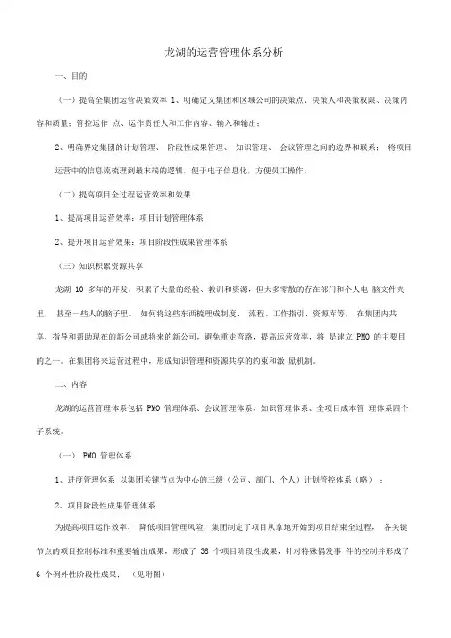 龙湖运营管理体系分析(最新)