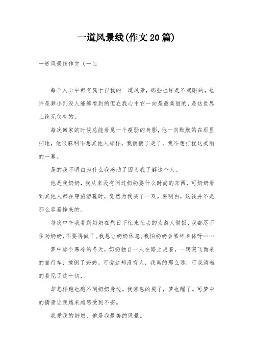 一道风景线(作文20篇)