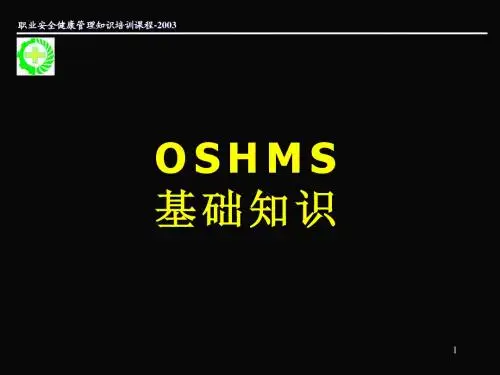 0SHMS基础知识