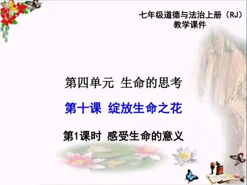 感受生命的意义ppt优秀课件10 人教版