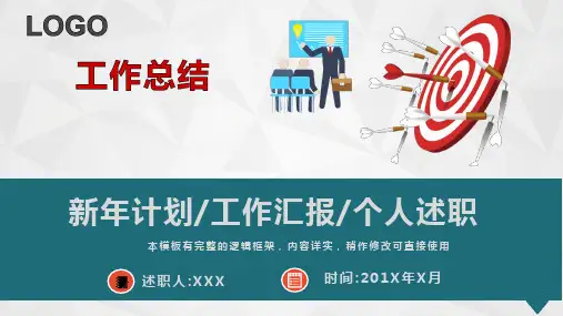 商务工作总结述职报告PPT模板(完整版)