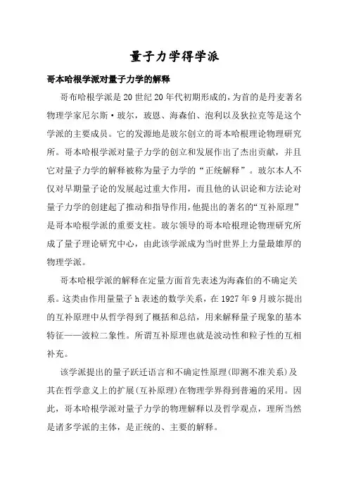 量子力学得学派