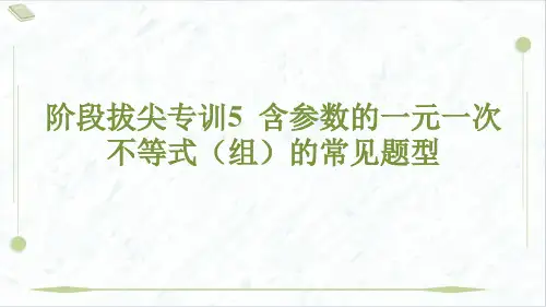 2025年北师大版八年级下册数学阶段拔尖专训5 含参数的一元一次不等式(组)的常见题型