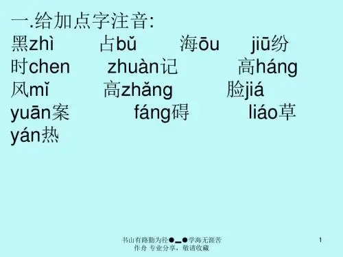一给加点注音-PPT精品文档