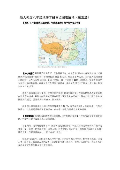 新人教版八年级地理下册重点图表解读