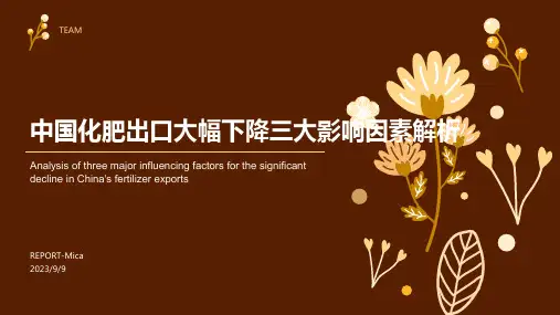 2023年1月份中国化肥出口量大降“三大”因素
