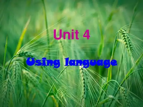 Unit 4 Earthquakes using language课件1 新人教版必修1课件