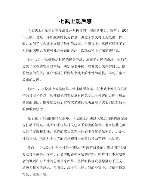 七武士观后感
