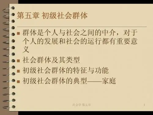 005第五章 初级社会群体