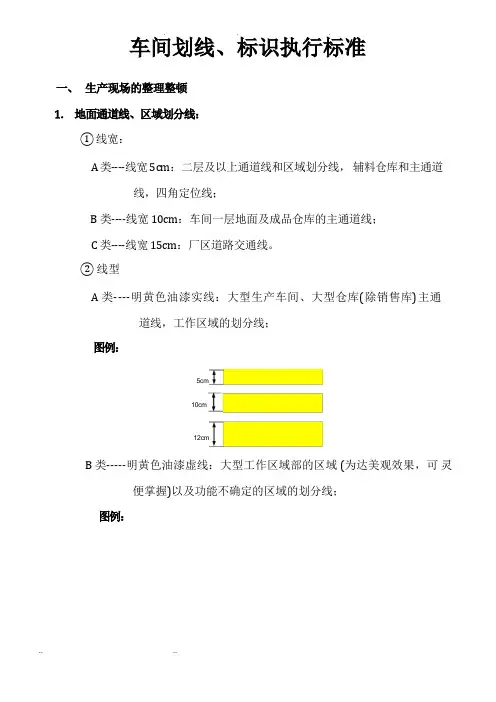 车间划线、标识执行标准