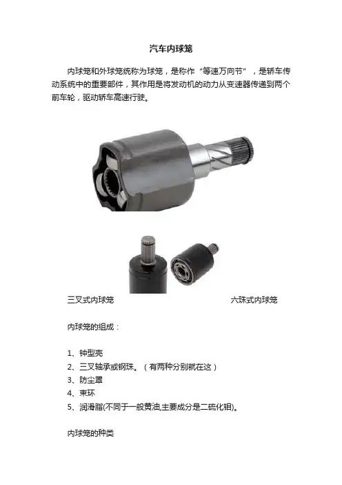 汽车内球笼