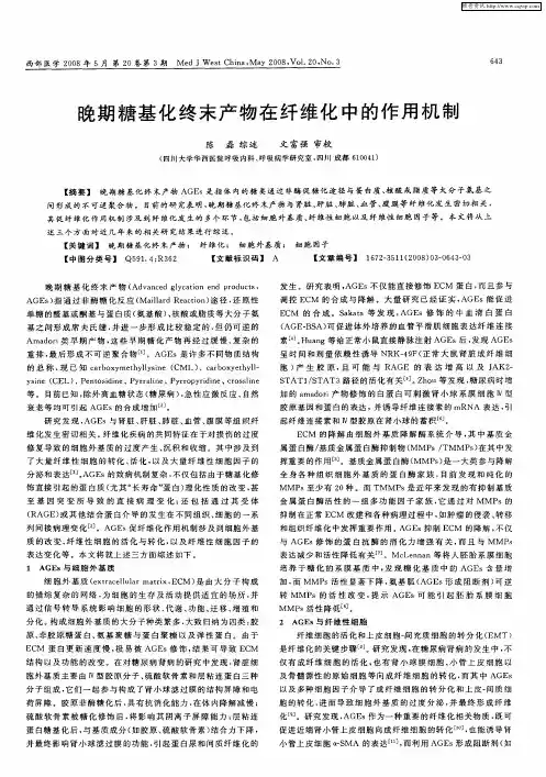 晚期糖基化终末产物在纤维化中的作用机制