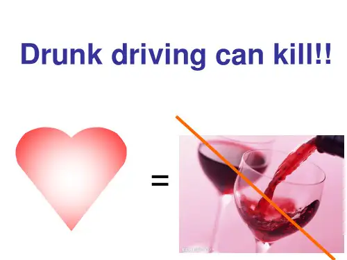 Drunk driving 醉酒驾驶