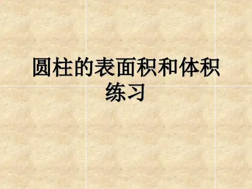 圆柱体表面积和体积练习题精品PPT课件