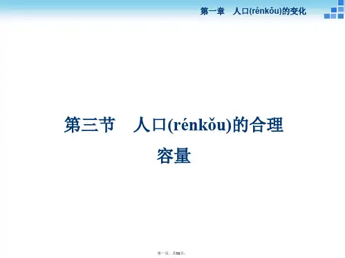 优化方案高中地理人教版配套课件人口的合理容量
