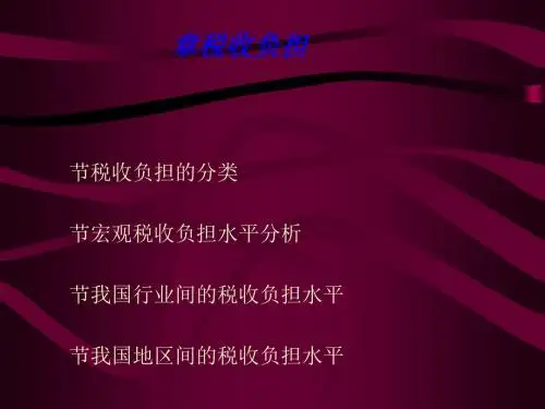 税收负担的分类(PPT 50张)