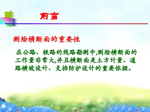 全站仪免棱镜测绘线路横断面