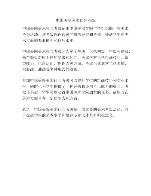 中国美院美术社会考级